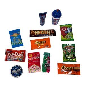 Zuru Mini Brands Assorted Candy Reeses Heath Bar Airheads ICEE Squeeze Lot of 12